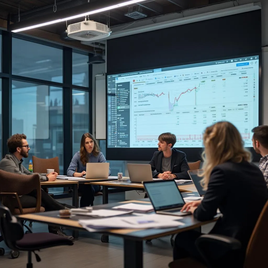 Capacitación financiera en aula moderna